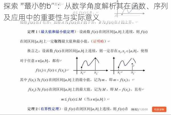 探索“最小的b”:从数学角度解析其在函数、序列及应用中的重要性与实际意义