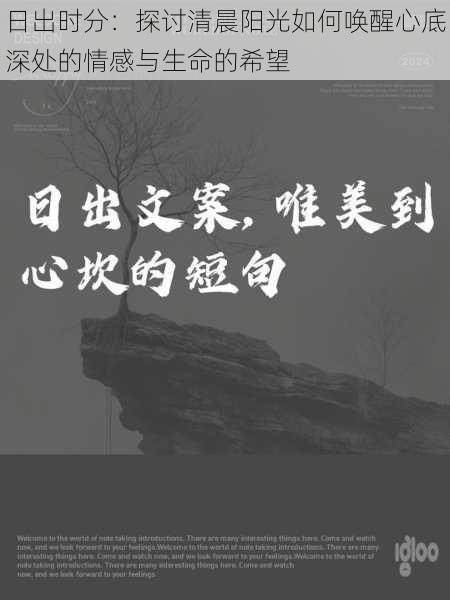 日出时分：探讨清晨阳光如何唤醒心底深处的情感与生命的希望