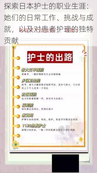 探索日本护士的职业生涯:她们的日常工作、挑战与成就,以及对患者护理的独特贡献