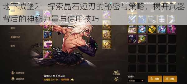 地下城堡2:探索晶石短刃的秘密与策略,揭开武器背后的神秘力量与使用技巧