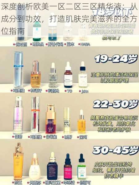 深度剖析欧美一区二区三区精华液:从成分到功效,打造肌肤完美滋养的全方位指南