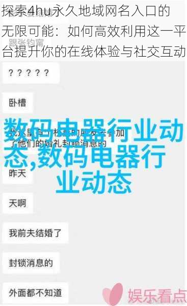 探索4hu永久地域网名入口的无限可能:如何高效利用这一平台提升你的在线体验与社交互动
