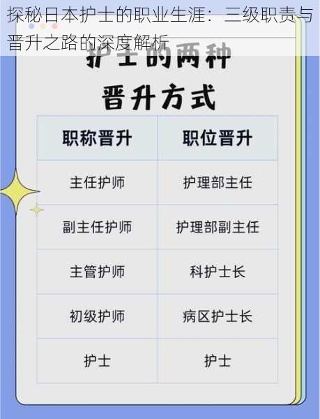 探秘日本护士的职业生涯:三级职责与晋升之路的深度解析