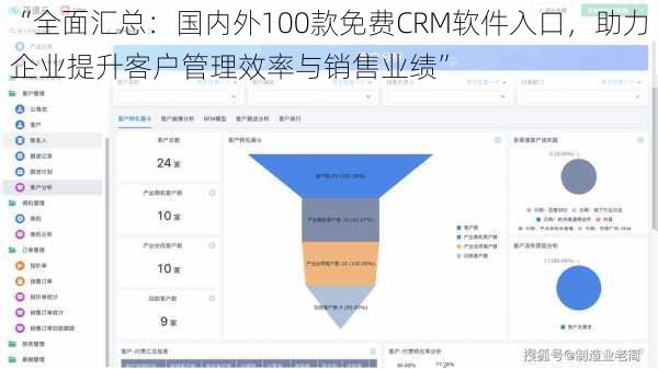 “全面汇总:国内外100款免费CRM软件入口,助力企业提升客户管理效率与销售业绩”