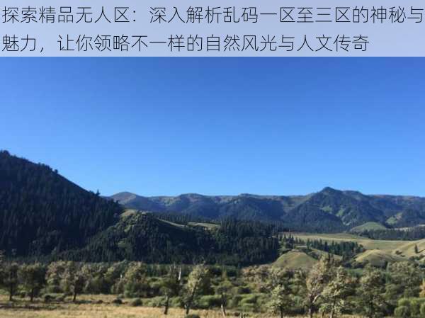 探索精品无人区:深入解析乱码一区至三区的神秘与魅力,让你领略不一样的自然风光与人文传奇